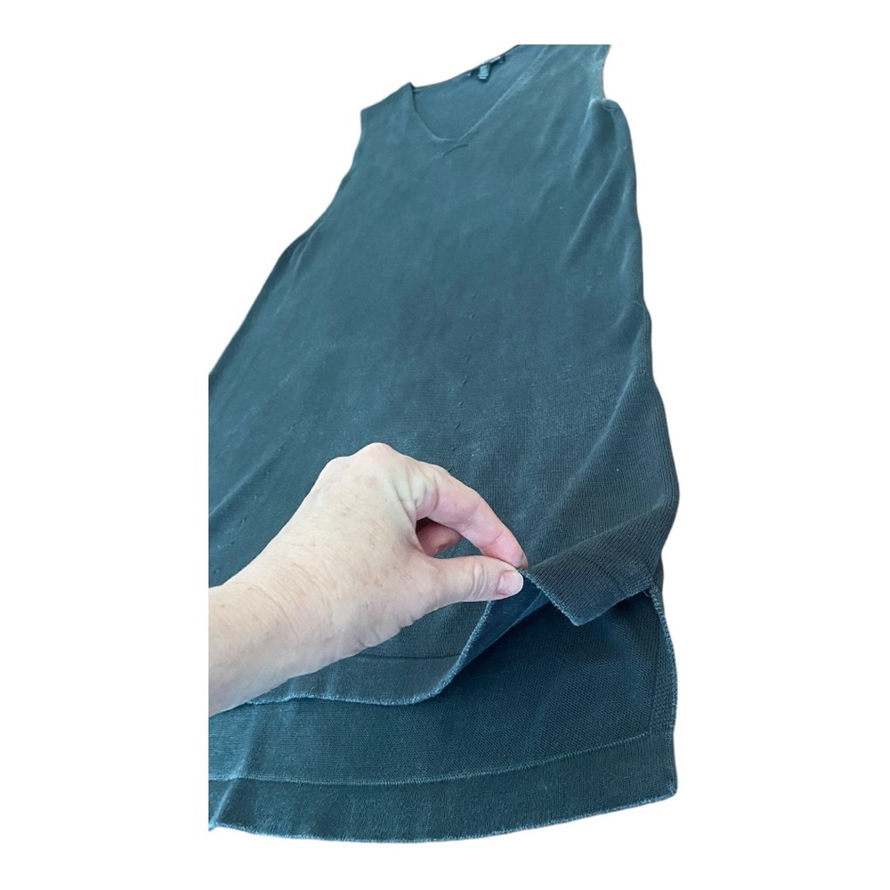 Eileen Fisher Top Sz M Charcoal Tencel Knit Tunic Lagenlook Minimalist Office - Picture 12 of 16